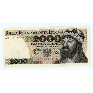 2,000 zloty 1979 - AD series
