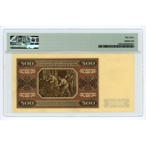 500 zloty 1948 - CA series - PMG 53