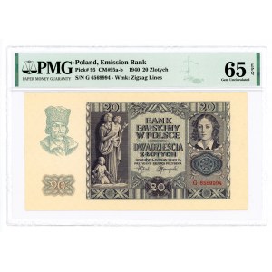 20 Gold 1940 - Serie G - PMG 65 EPQ