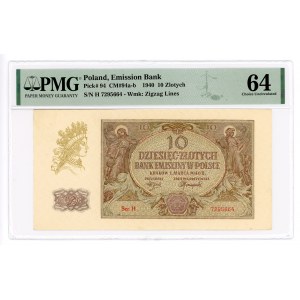 10 gold 1940 - H series - PMG 64