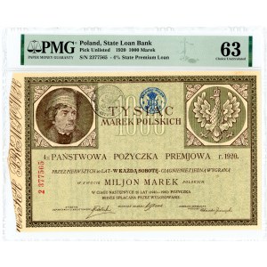 1,000 Polish marks 1920 - PMG 63