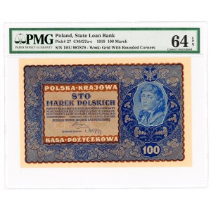 100 Polish marks 1919 - IH Series U - PMG 64 EPQ