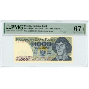 1000 złotych - 1975 - seria AC - PMG 67 EPQ