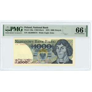 1000 złotych - 1975 - RZADKA seria AK - PMG 66 EPQ