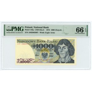 1000 złotych 1975 - seria AM - PMG 66 EPQ