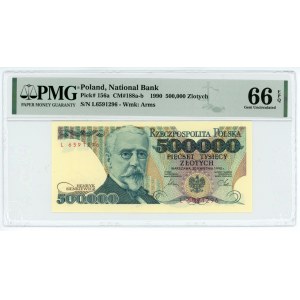 500.000 złotych 1990 - seria L - PMG 66 EPQ