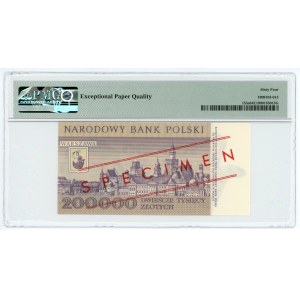 PLN 200.000 1989 - Serie A - PMG 64 EPQ - MODELL / SPECIMEN