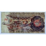 200.000 złotych 1989 - seria A - PMG 64 EPQ - WZÓR / SPECIMEN