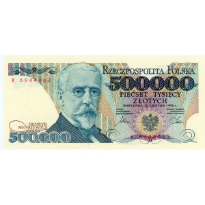 500.000 złotych 1990 - seria K
