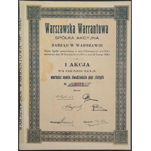 Warszawska Warrantowa Spółka Akcyjna - 25 zlotých 1928