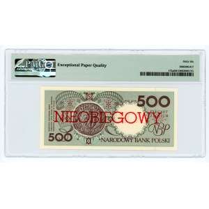 500 złotych 1990 - seria E - NIEOBIEGOWY - PMG 66 EPQ