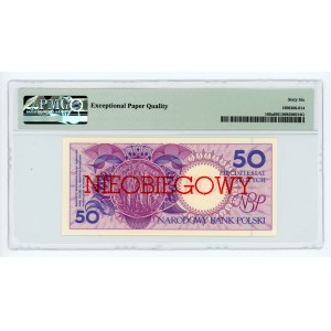 50 złotych 1990 - seria H - NIEOBIEGOWY - PMG 66 EPQ