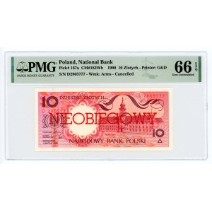 10 gold 1990 - D series - NON-OVER - PMG 66 EPQ