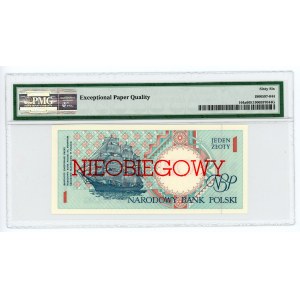 1 złoty 1990 - seria C - NIEOBIEGOWY - PMG 66 EPQ