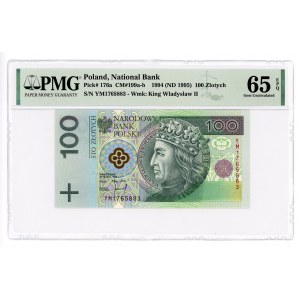 100 zlotých 1994 - Náhradní série YM - PMG 65 EPQ