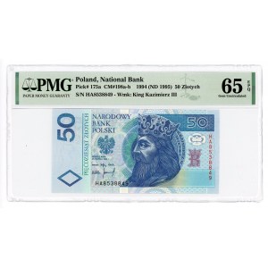 50 złotych 1994 - seria HA - PMG 65 EPQ
