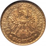 Bolesław Chrobry - 10 zlotých 1925 - NGC MS 66 - stará platňa