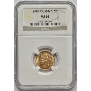 Bolesław Chrobry - 10 złotych 1925 - NGC MS 66