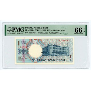 1 złoty 1990 - seria A - PMG 66 EPQ