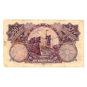 PALÄSTINA - 500 Mils 1939 - J 122220 - interessante Nummerierung - RARE