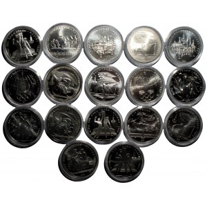 USSR - Moscow Olympics - set of 18 pieces of 10 ruble coins 1977-1980 - Silver 900