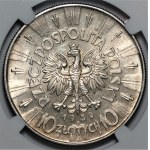 10 Zloty 1939 - Józef Piłsudski - NGC UNC Details