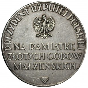 Medaille zum Gedenken an die Goldene Hochzeit von Prof. Ignacy Mościcki (1937)