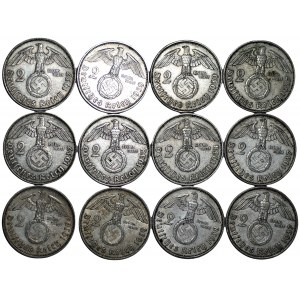 GERMANY - Third Reich - set of 12 pieces 2 brands 1937-1939