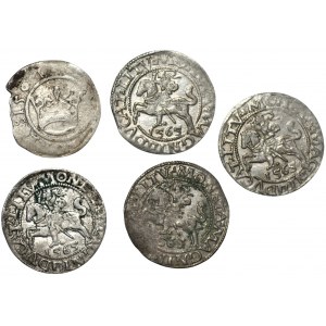 Set of 5 half-penny pieces 1501-1565