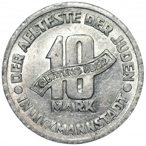 LODZ GETTO - 10 značiek 1943 - Litzmannstadt Ghetto - Hliník