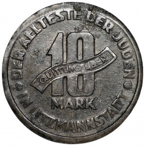 Lodz GETTO - 10 marks 1943 - Litzmannstadt Ghetto - Aluminum-Magnesium