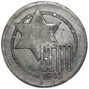 LODZ GETTO - 10 Mark 1943 - Ghetto Litzmannstadt - Aluminium