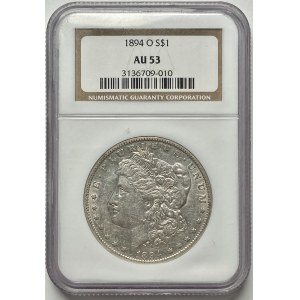 USA - 1 dolar 1894 (O) New Orleans - NGC AU53