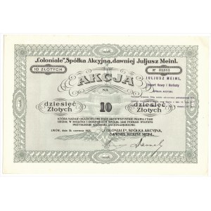 Coloniale S.A. of the former Julius Meinl - Lviv 10 zloty 1925 - Import of Kawi and Tea