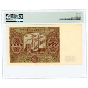 1000 zlotých 1947 - série K - PMG 64