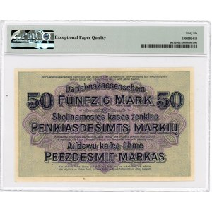 KOWNO - 50 marks 1918 - G series - PMG 66 EPQ - MAX NOTA