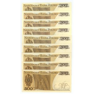 500 złotych 1982 - zestaw 9 sztuk