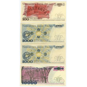 PRL - zestaw 4 banknotów - rzadsze serie