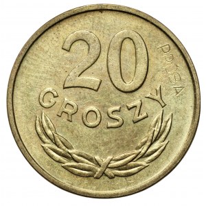 20 groszy 1949 - Vzorkovaná mosadz - náklad 100 kusov