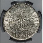 5 złotych 1936 - Józef Piłsudski - NGC UNC Details