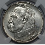10 Zloty 1937 - Józef Piłsudski - NGC UNC Details