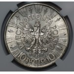 10 złotych 1937 - Józef Piłsudski - NGC UNC Details