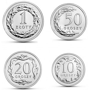 PILOTNÁ SÉRIA - 4 mincové vrecká po 10, 20 50 halieroch a 1 zlotý 2019