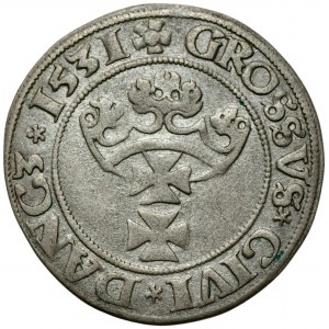 Zikmund I. Starý (1506-1548) - Grosz 1531 Gdaňsk