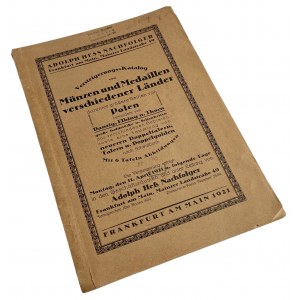 Adolph Hess - aukční katalog Münzen und Medaillen, Polen, Danzig, Elbing u. Thorn - 11. dubna 1921 Franfurt am Main
