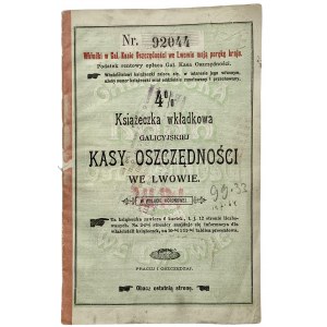 4% Książeczka wkładowa Galicyjskiej Kasy Oczędności we Lwowie 1913