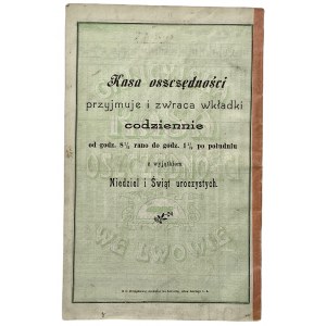 4% Beitragsbuch der Galizischen Sparkasse in Lwow 1913