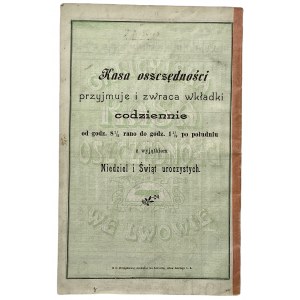 4% Książeczka wkładowa Galicyjskiej Kasy Oczędności we Lwowie 1913
