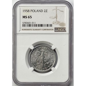 2 Gold 1958 - Berry NGC MS65