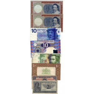 NIDERLANDY - zestaw 8 sztuk banknotów